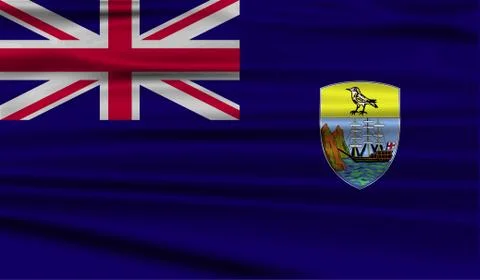 Flag of Saint Helena with old texture. Vector Stock Illustration