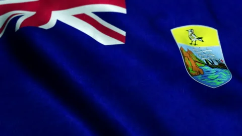 Flag of Saint Helena - seamless looping Video stock 229821914