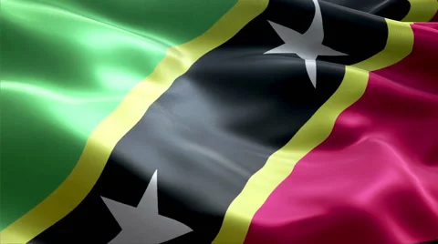 Flag Saint Kitts and Nevis Video stock 47769799