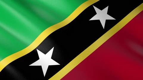 Flag of Saint Kitts and Nevis Video stock 151663298