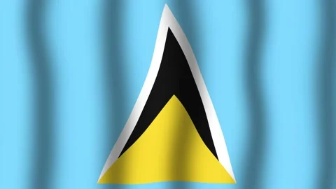 Flag of Saint Lucia Stock Footage 175674598