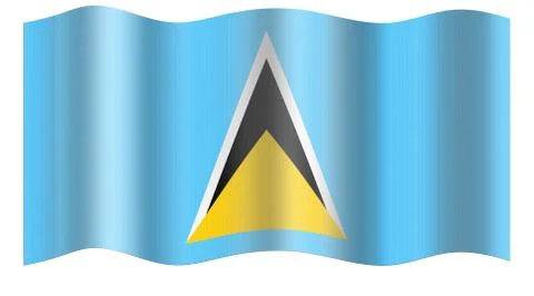 Flag of Saint Lucia Stock Illustration