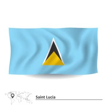 Flag of Saint Lucia Stock Illustration