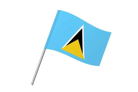 Flag of Saint Lucia Stock Illustration