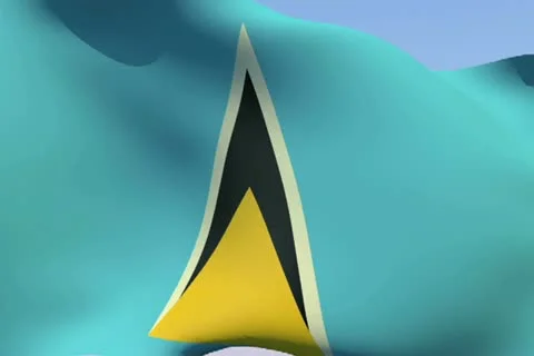 Flag of Saint Lucia NTSC Stock Footage 14801651