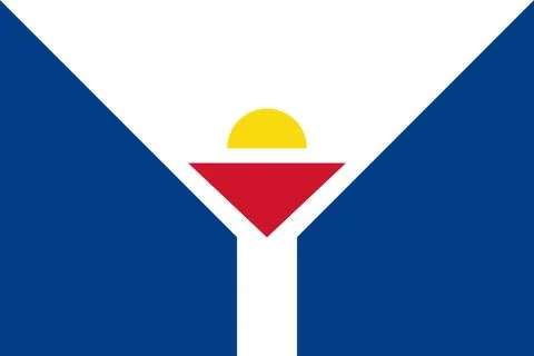 Flag of Saint-Martin. Vector illustration. World flag Stock Illustration