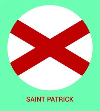 Flag Of Saint Patrick, Saint Patrick flag, National flag of Saint Patrick. .. Illustrazione stock