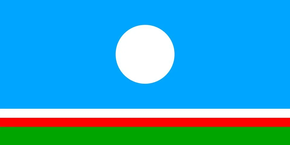 Flag of Sakha Stock Illustration