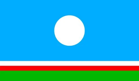 THE FLAG OF THE SAKHA REPUBLIC Stock Illustration