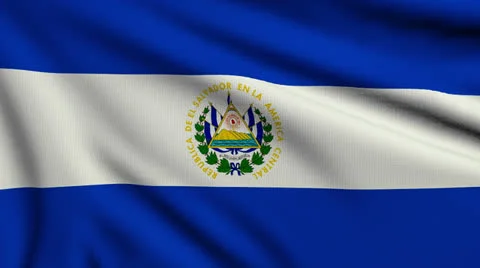 Flag of Salvador looping Video stock 25512084