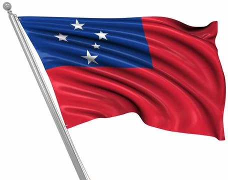 Flag of Samoa Flag of Samoa , This is a computer generated and 3d rendered... Stock Photos