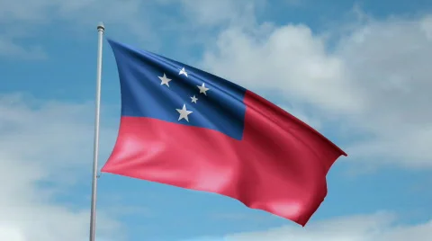 Flag of Samoa 動画素材 450020