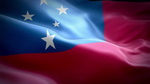 Flag of Samoa Видео 47624414
