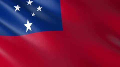Flag of Samoa Stock Footage 151663343