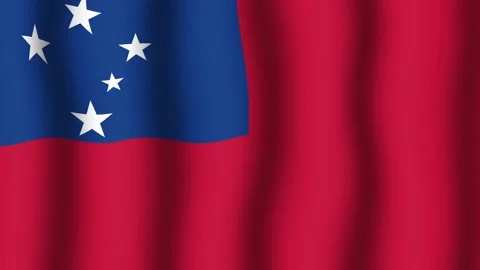 Flag of Samoa Vidéo 175855086