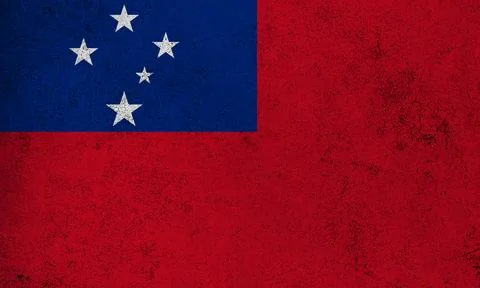Flag Samoa grunge texture Stock Illustration
