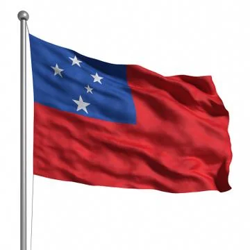Flag of samoa Stock Illustration