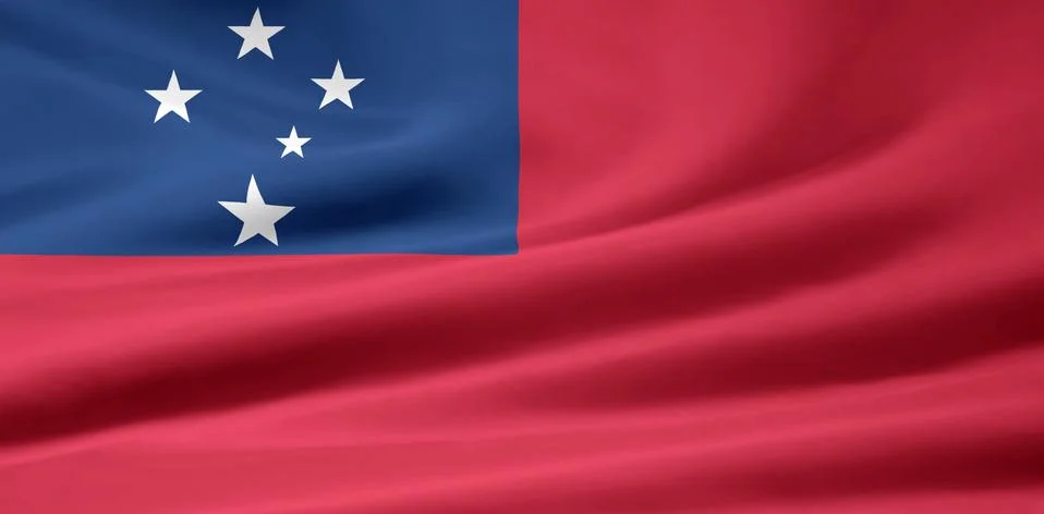 Flag of Samoa Stock Illustration