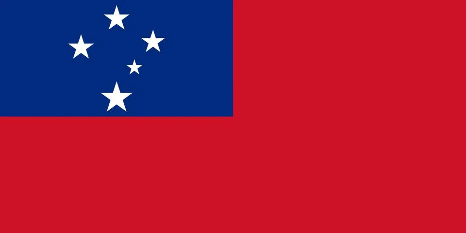 Flag of Samoa Stock Illustration