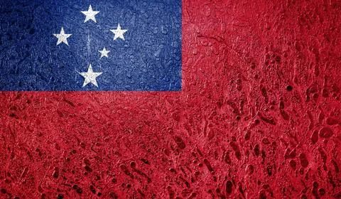 Flag of Samoa Stock Illustration
