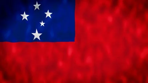 Flag of Samoa Stock Illustration