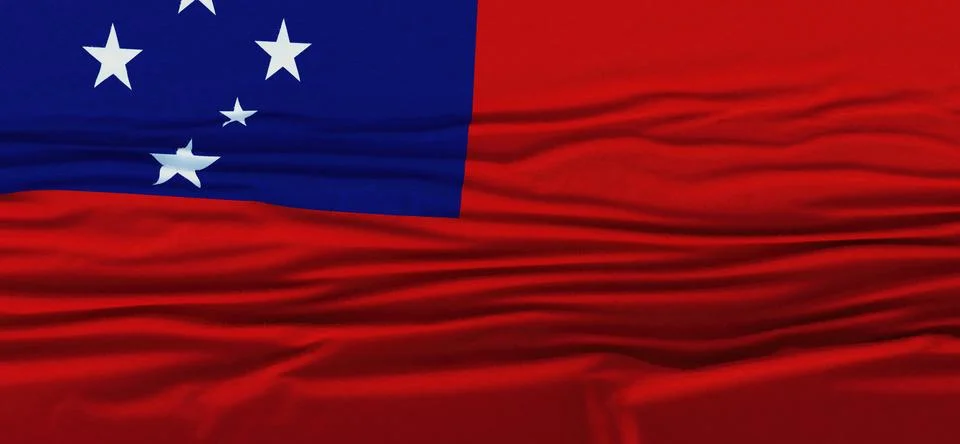Flag of Samoa Stock Illustration
