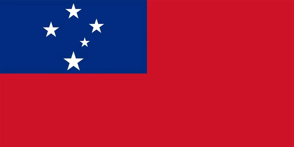 Flag of Samoa Stock Illustration