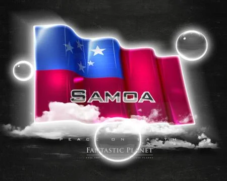 Flag Samoa quality designer flag Stock Illustration