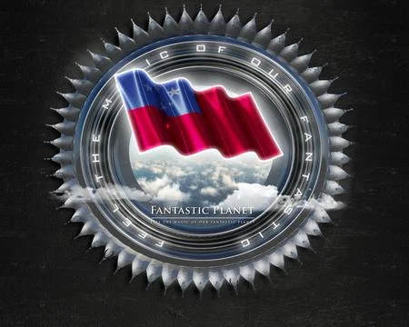 Flag Samoa quality designer flag イラスト素材