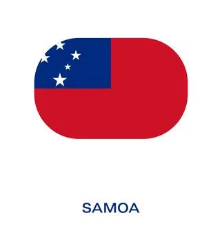 Flag Of Samoa, Samoa flag, National flag of Samoa. button style flag of Samoa Illustrazione stock