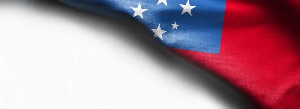 Flag of Samoa - on white background Stock Photos
