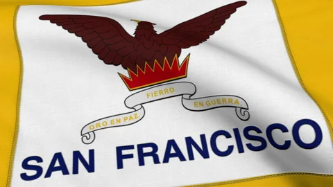 Flag of San Francisco City Loop Stock Footage 241164721