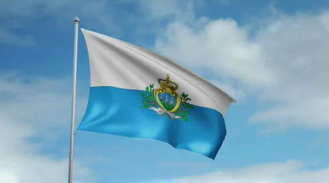 Flag of San Marino 스톡 동영상 445142