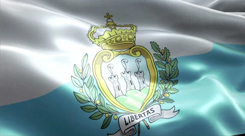 Flag San Marino Stock Footage 47773163