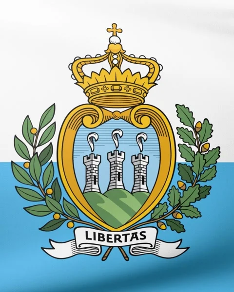 Flag of San Marino Video stock 300849876