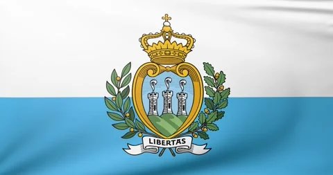 Flag of San Marino Stock Footage 300850223