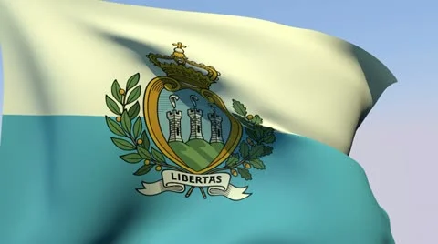 Flag of San Marino HD Stock Footage 14807314