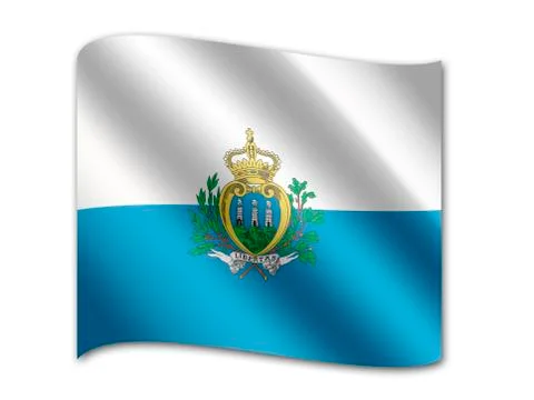 Flag of san marino 스톡 일러스트