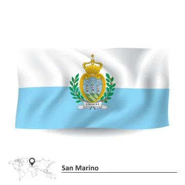 Flag of San Marino Stock Illustration