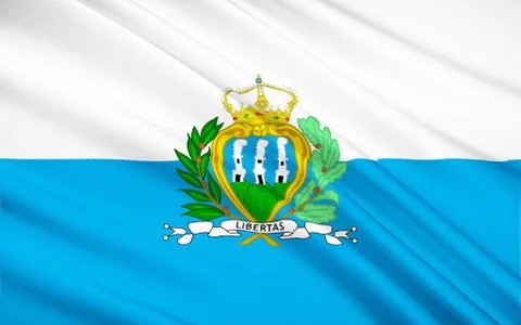 Flag of San Marino Stock Illustration