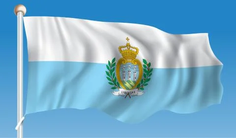 Flag of San Marino Stock Illustration