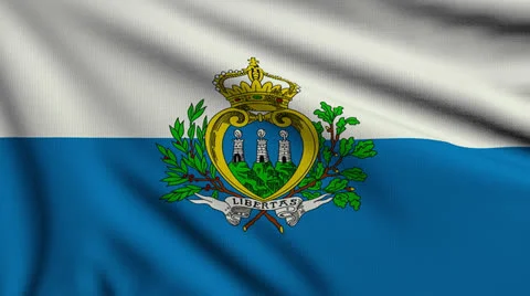 Flag of San Marino looping Stock Footage 25512116