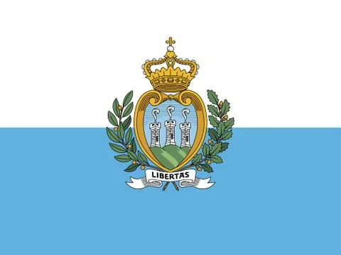 Flag of San Marino. Vector illustration. World flag Stock Illustration