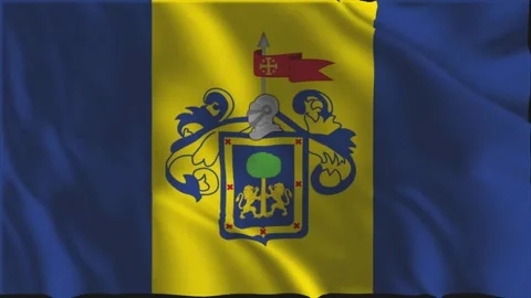 Flag of Santiago waving slowly Stock Footage 341607993
