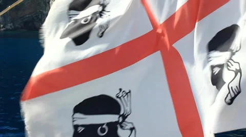 Flag of sardinia Stock-Footage 8559797