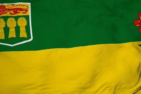 Flag of Saskatchewan in 3D rendering Stock Illustration