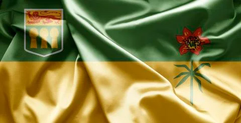 Flag of saskatchewan Stock Illustration