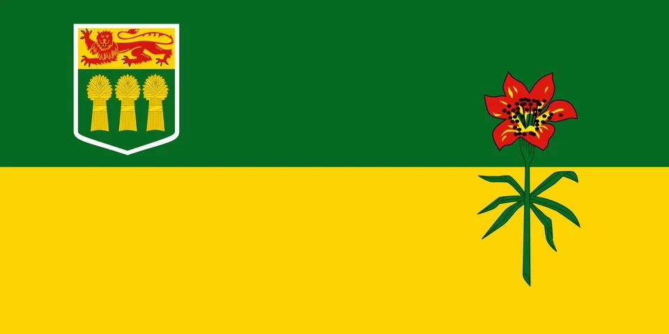 Flag of Saskatchewan Stock Illustration