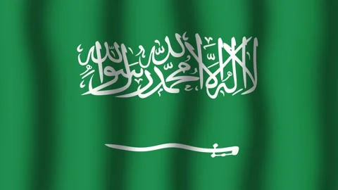 Flag of Saudi Arabia Stock Footage 175677495