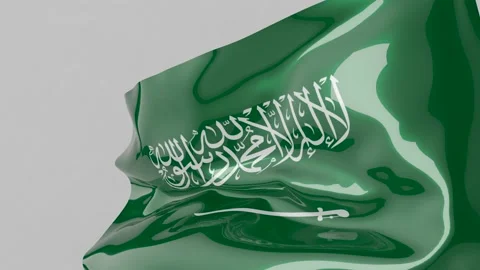 Flag of Saudi Arabia Waving in the wind, ksa  National, Kingdom of Saudi Arabia Stock Footage 239266144